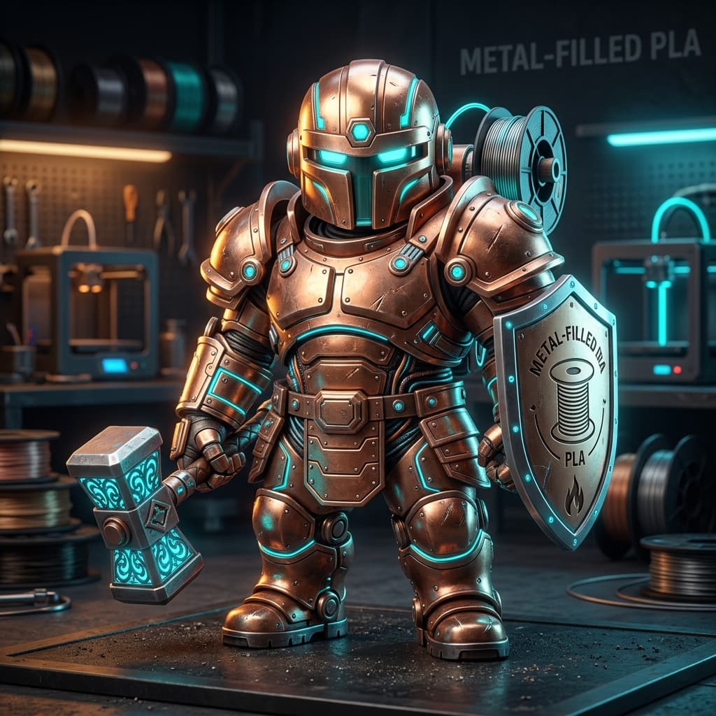 Metal-Filled PLA Mascot