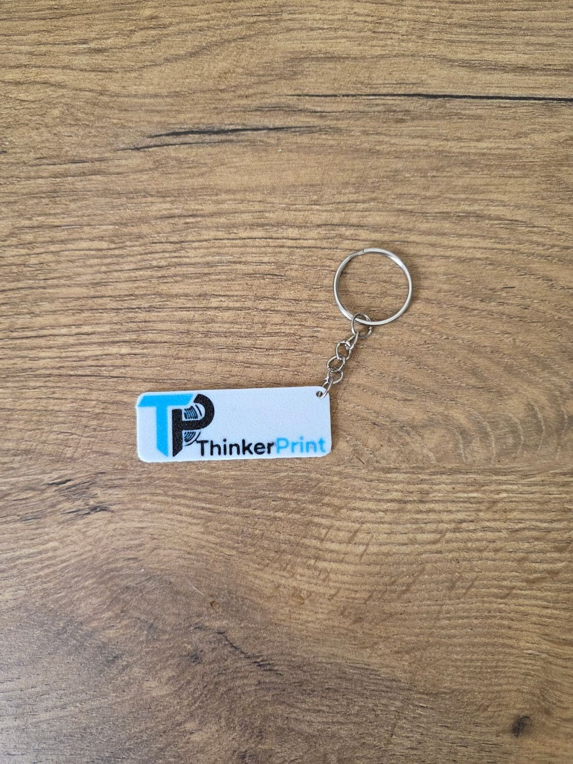 Rectangular branded keyring (sample)